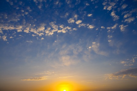 Blue sky, sun and seaの写真素材