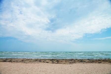 Blue sky, sun and seaの写真素材