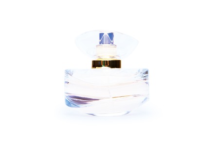 Bottle of perfume isolated on a white backgroundの写真素材