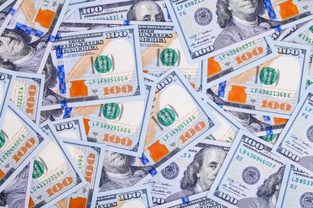 new 100 dollars by close upの写真素材