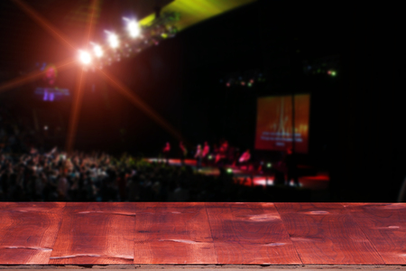 Light on wooden floor in empty roomの写真素材