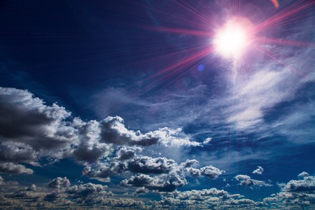 blue sky cloudsの写真素材