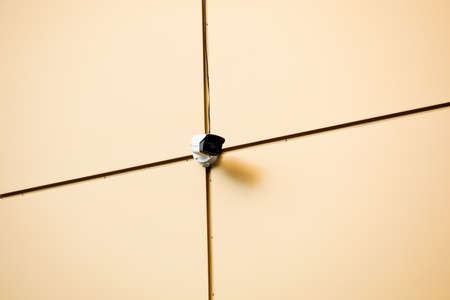 Surveillance Camera. Security concept. Face recognition. Program for finding criminals.の写真素材