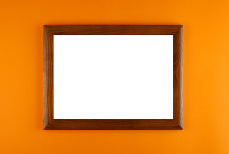 frames on the color wall backgrounds.の写真素材