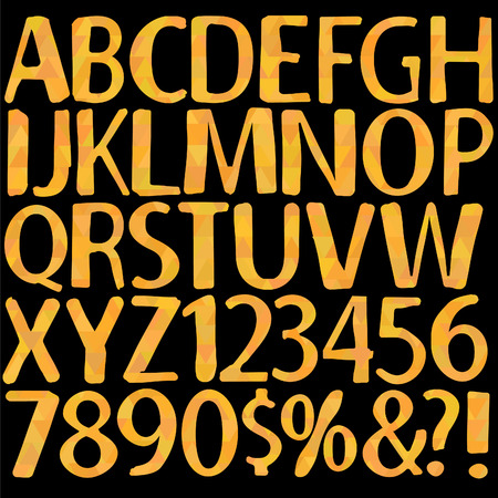 Yellow Mosaic Alphabetのイラスト素材