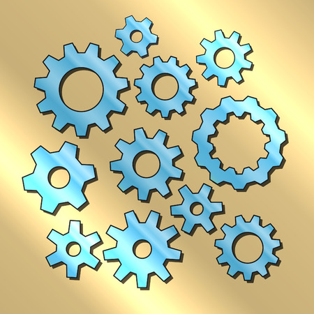 Set of various cogsのイラスト素材