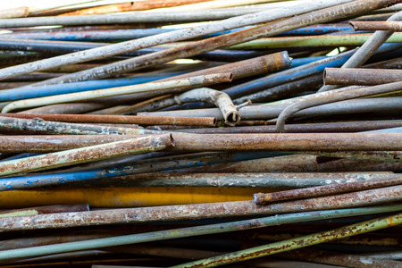 Old metal pipesの写真素材