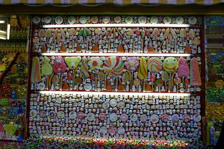 Showcase of delicaciesの写真素材