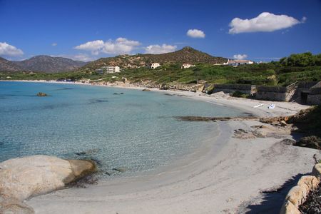 Beach of Campulongu - Villasimius - Sardinia - Italyの写真素材