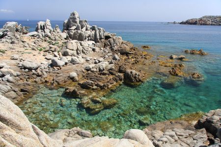 Rocky coast in north sardiniaの写真素材