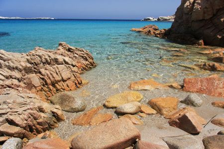 Crystal water and wildernessの写真素材