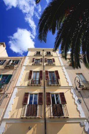 Elegant historical palace with balconiesの写真素材