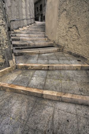 Old medieval streetの写真素材