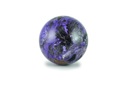 Sphere from a stone on a white background.の写真素材