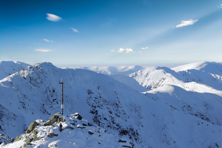 mountains in the clouds.dramatic awesome landscapeの写真素材