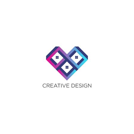 abstract real estate logoのイラスト素材