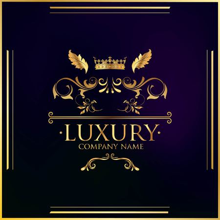 luxury frame with golden colorのイラスト素材