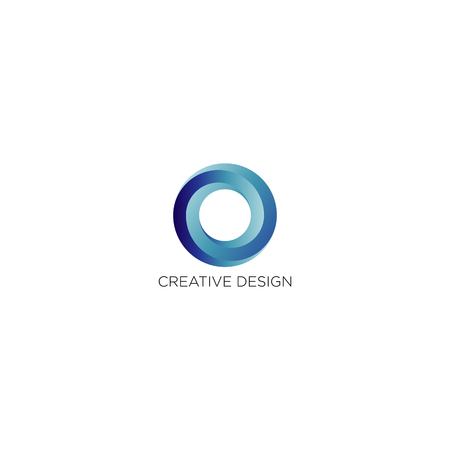abstract circle  logo design vectorのイラスト素材