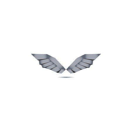 abstract wings logo design vectorのイラスト素材