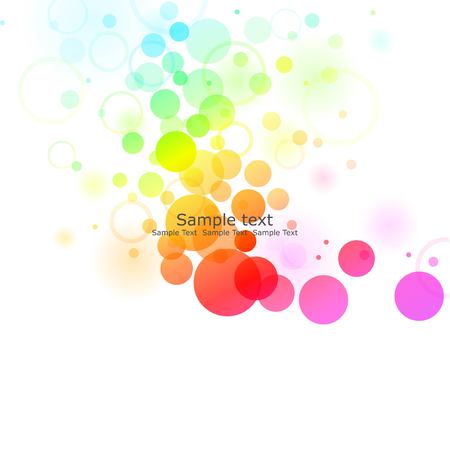 abstract circle coloured background - logo design vectorのイラスト素材