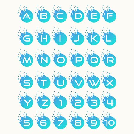 set of alphabet with dot alphabet collection - logo design vectorのイラスト素材