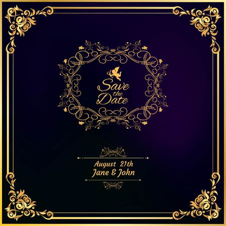 luxury background with premium frame and vintage ornamentのイラスト素材