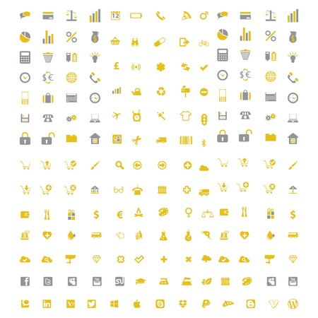 set of business and technology icon - logo design vectorのイラスト素材