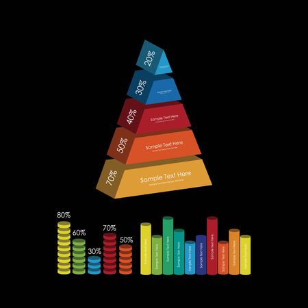 business infographic element - logo design vectorのイラスト素材