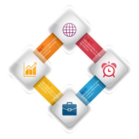 business infographic element -  logo design vectorのイラスト素材