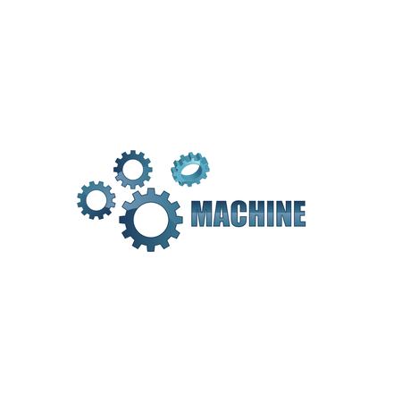 industry and machine logo design template with gear conceptのイラスト素材