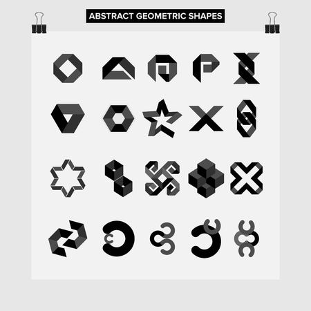 abstract letter logo collectionのイラスト素材