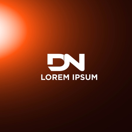 DN letter on ligh background logo design vectorのイラスト素材