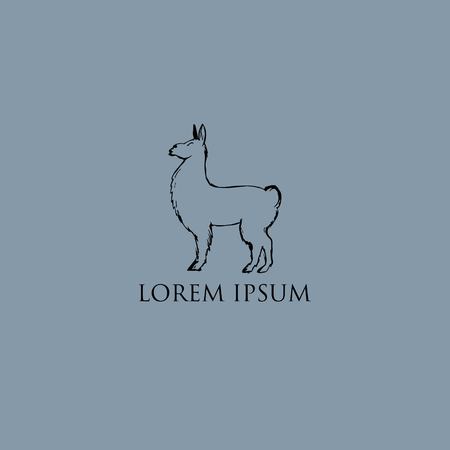 lama logo design vectorのイラスト素材