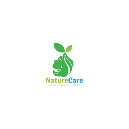 nature care  logo design vectorのイラスト素材