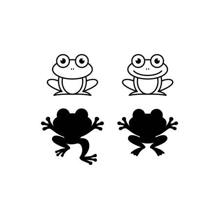 frog logo design vectorのイラスト素材