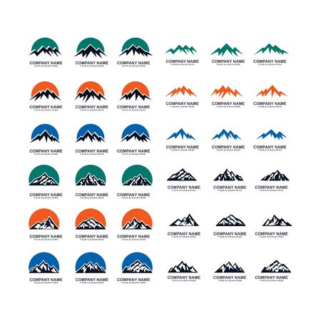 set of mojuntain logo design collection - vectorのイラスト素材