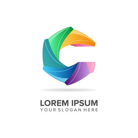 abstract letter C logo design element - vectorのイラスト素材