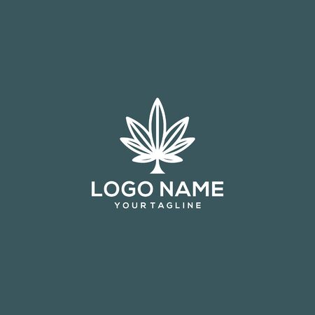 cannabis logo design vectorのイラスト素材