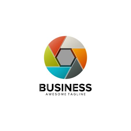 abstract camera logo design vectorのイラスト素材