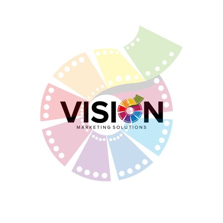 Vision logo design on whiteのイラスト素材