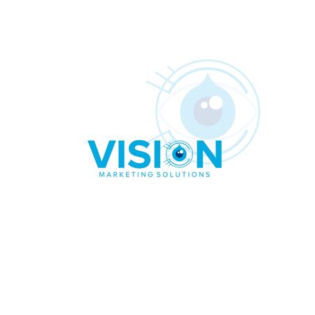 vision logo design vector on whiteのイラスト素材