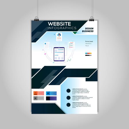 website business flyer  logo design vector templateのイラスト素材