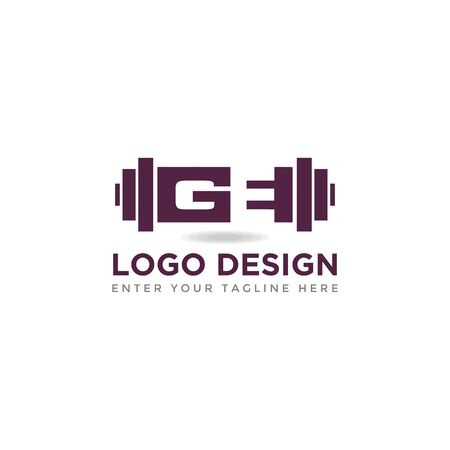 ge weight logo design vector templateのイラスト素材