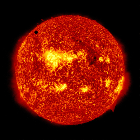 SDO's ultra-high definition view of 2012 Venus transit across the face of the sun. June 5th, 2012.This image furnished by NASAのeditorial素材