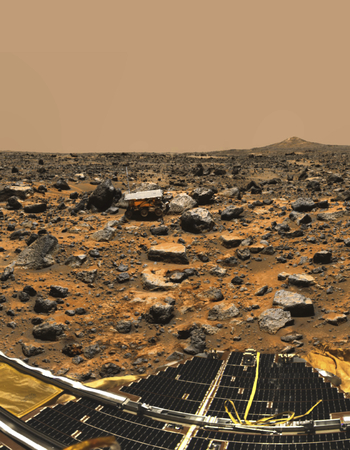 Pathfinder on Mars. Dec 12th, 1997.This image furnished by NASAのeditorial素材