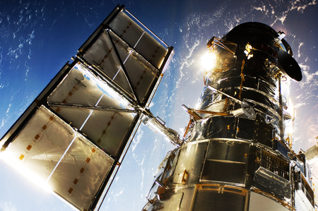 The Hubble Space Telescope. This image furnished by NASAのeditorial素材