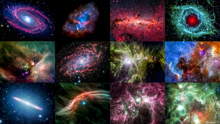 NASA's Spitzer Space Telescope celebrated its 12th anniversary with a new digital calendar...
