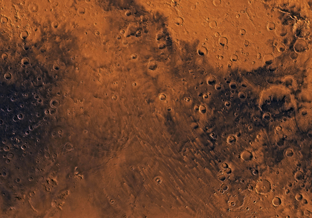 Mars digital-image mosaic merged with color of the MC-22 quadrangle. This image furnished by NASAのeditorial素材