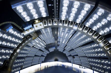 The fairing acoustic protection (FAP) system lines the inside of the Atlas V payload fairing for NASA's Mars Science Laboratory (MSL) mission. This image furnished by NASAのeditorial素材