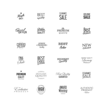 set of retro sale premium design vector templateのイラスト素材